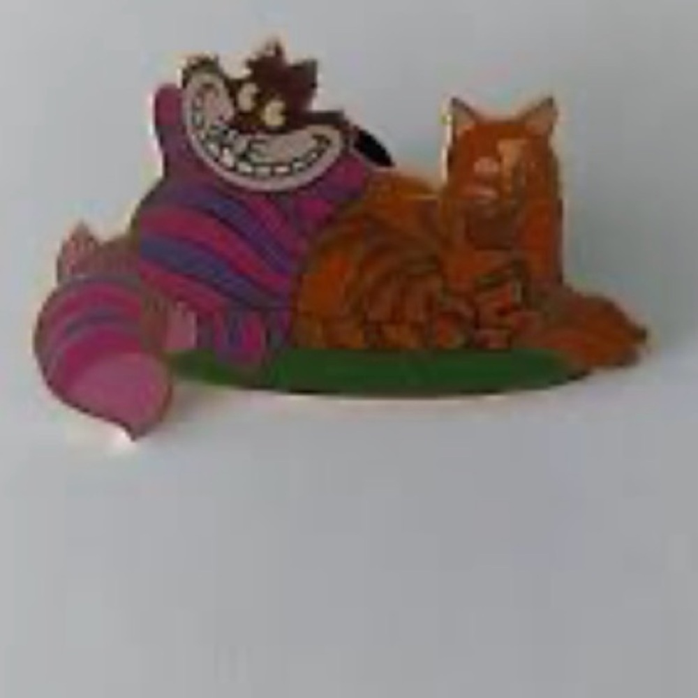 Disney Purple and Orange Cat Enamel Pin